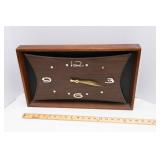 Vintage Mid-Century Modern Wall Clock – 20" x 12"