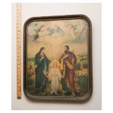 Antique Holy Family Religious Print