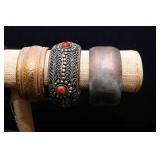 Set of Seven Large Chunky Metal Bangles