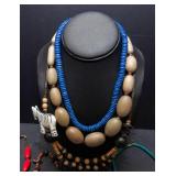 Set of 7 Vintage Wooden Necklaces