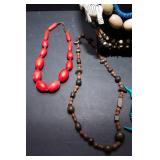 Set of 7 Vintage Wooden Necklaces