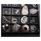 Set of 32 Silvertone Earrings