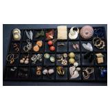 Set of 32 Costume Jewelry Earrings – Unique Styles