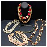 Vintage Wood Beaded Necklaces