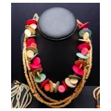 Vintage Wood Beaded Necklaces