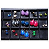 Lot of 14 Earrings – Teardrop & Ball Stud Styles