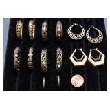 Set of Seven Boho Hoop Earrings