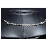 Vintage Sterling Moon Face Pendant with Silver-Tone Chain