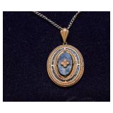 Vintage Black and Gold-Tone Jewelry Set