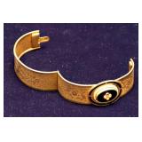 Vintage Black and Gold-Tone Jewelry Set