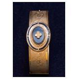 Vintage Black and Gold-Tone Jewelry Set