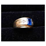 Vintage 10K Gold Ring with Blue Stone – Possibly Sapphire, Size 10.5