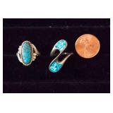 Set of Two Sterling Silver Rings