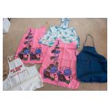 Set of Five Vintage Aprons