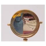 Mirrored Tray with Vanity Mirror – Brass Base