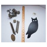 Leaf Wind Chime & Owl Window Hanging