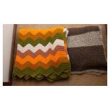 Set of 2 Hand-Crocheted Blankets