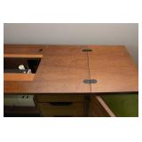 Sewing Table with Montgomery Ward Sewing Machine
