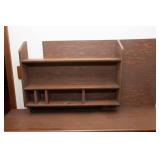 Wood Dresser with Top Shelving Piece
