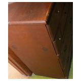 Wood Dresser with Top Shelving Piece