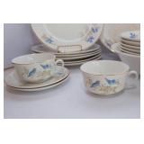 Early 1900s Vintage Knowles Taylor KT&K Bluebird China Set