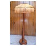 Vintage Wooden Floor Lamp – 61" Tall