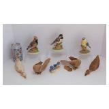 Assorted Bird Figurines – Variety of Materials