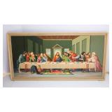 Hand-Painted Last Supper Artwork – Signed M.M.
