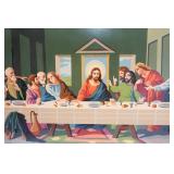 Hand-Painted Last Supper Artwork – Signed M.M.