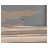 Hand-Painted Last Supper Artwork – Signed M.M.