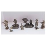 Variety of Pewter Mini Figurines