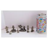Variety of Pewter Mini Figurines