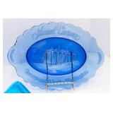 Variety of Blue-Colored Glass