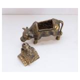 Set of 3 Brass Figurines