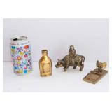 Set of 3 Brass Figurines