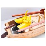 Vintage Steinbach Fisherman  Wind-Up Music Box & Incense Burner