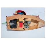 Vintage Steinbach Fisherman  Wind-Up Music Box & Incense Burner