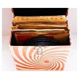 Vintage 45 RPM Records with Carrying Case – 1960s–1980s Collection