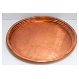 Gregorian Large Copper Serving Tray – 18" Diameter