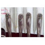 Vintage Rogers Bros Silverplate Flatware Set – “Daffodil” Pattern, Service for 8 with Case (#2)