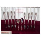 Vintage Rogers Bros Silverplate Flatware Set – “Daffodil” Pattern, Service for 8 with Case (#2)