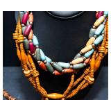Set of 5 Chunky Wooden Necklaces