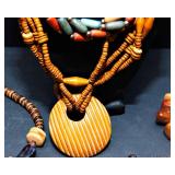 Set of 5 Chunky Wooden Necklaces