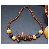 Set of 5 Chunky Wooden Necklaces