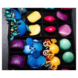 Set of 16 Pairs of Vintage Colorful Wooden Earrings