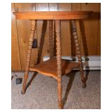 Circular Wooden Side Table – 24" Diameter x 28.5" Tall