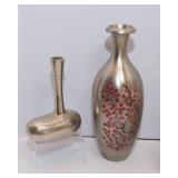 Variety of Metal Silver Tone Vases