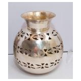 Variety of Metal Silver Tone Vases