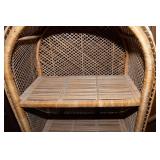 Rattan/Wicker Shelf with Curved Top – 65.5" H x 27" W x 13.25" D