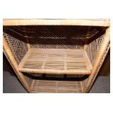 Rattan/Wicker Shelf with Curved Top – 65.5" H x 27" W x 13.25" D